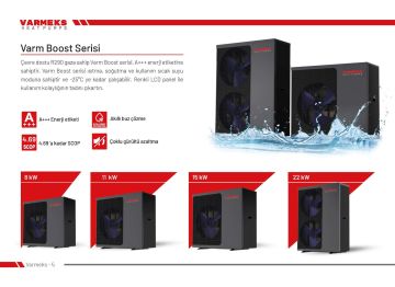 Varmeks - 16 Kw Monoblok İnverter R410 Çift Pervaneli Isı Pompası - Montaj Dahil