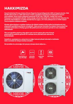 Hexel - 9 Kw Monoblok İnverter R32 Tek Pervaneli Monofaze Isı Pompası - Montaj Dahil