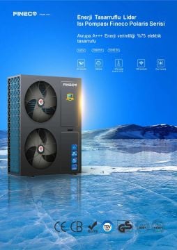 Fineco - 10 Kw Monoblok İnverter R32 Tek Pervaneli Monofaze Isı Pompası - Montaj Dahil