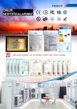 Fineco -46 kW Monoblok İnverter R32 Çift Pervaneli Trifaze Isı Pompası - Montaj Dahil